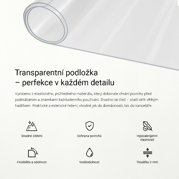 Soft glass for desk