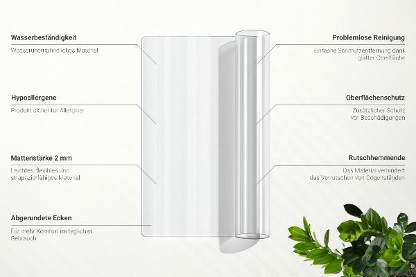 Soft glass for desk