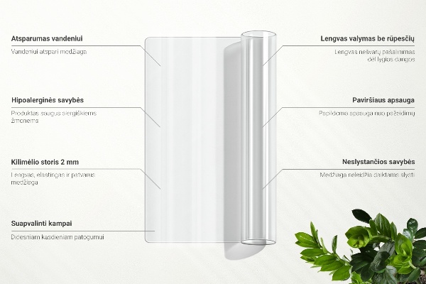Soft glass for desk