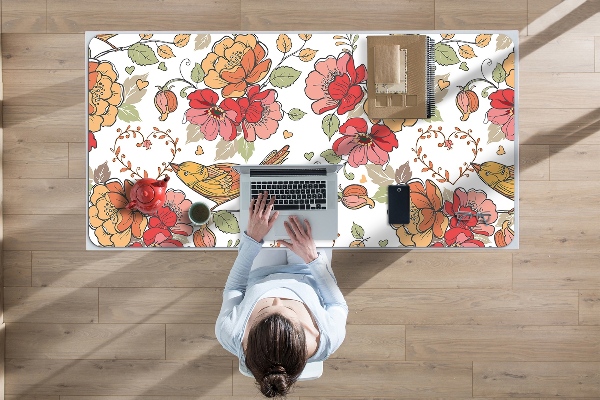 Full desk mat ornament birds