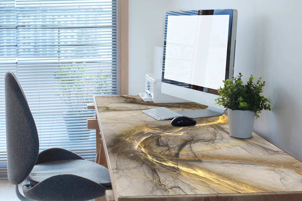 Large marble clearance desk