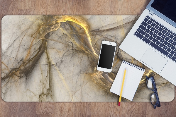 Large desk pad PVC protector Marble gold