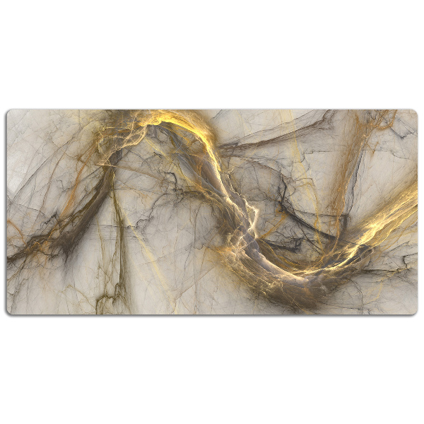 Large desk pad PVC protector Marble gold