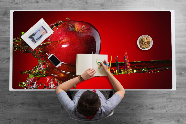 Desk pad red apple