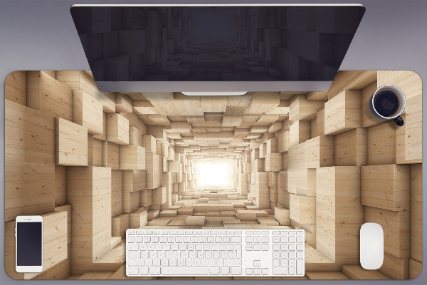 Full desk pad abstract wood