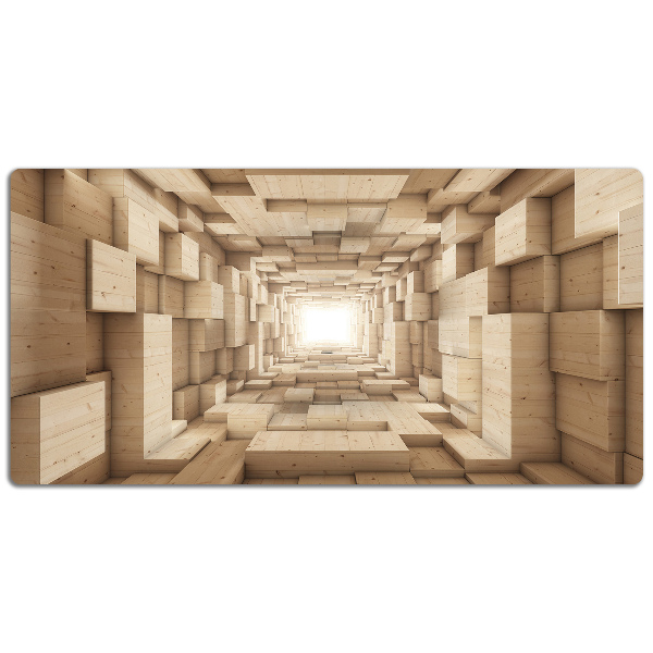 Full desk pad abstract wood