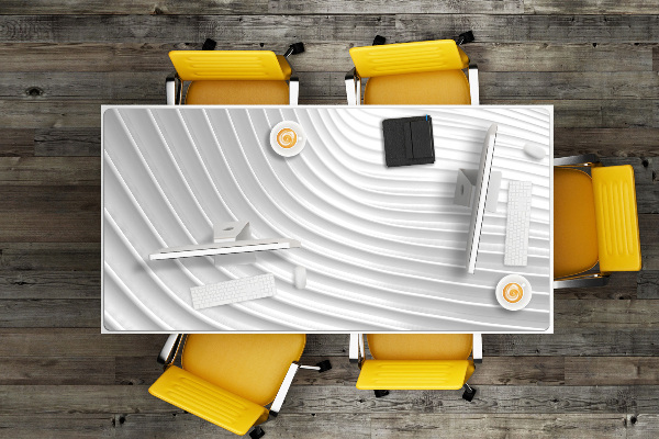 Desk pad white gouging