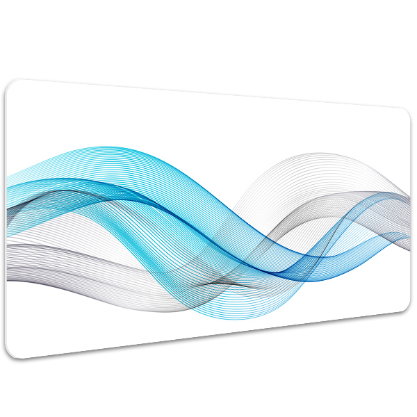 Full desk protector Blue-gray stripes