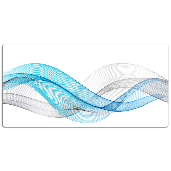 Full desk protector Blue-gray stripes