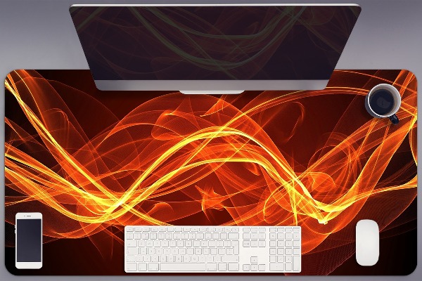 Full desk protector red flame