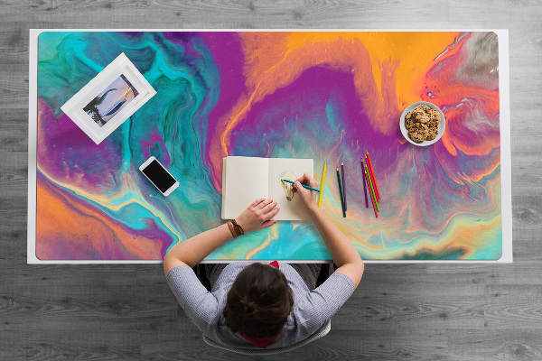 Full desk mat colorful patterns