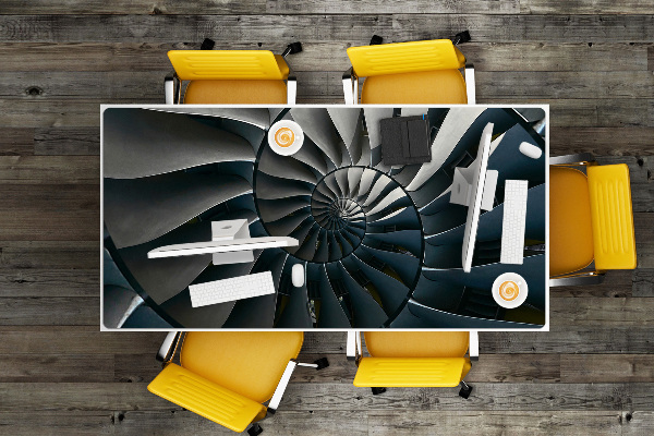 Large desk mat for children Stairs