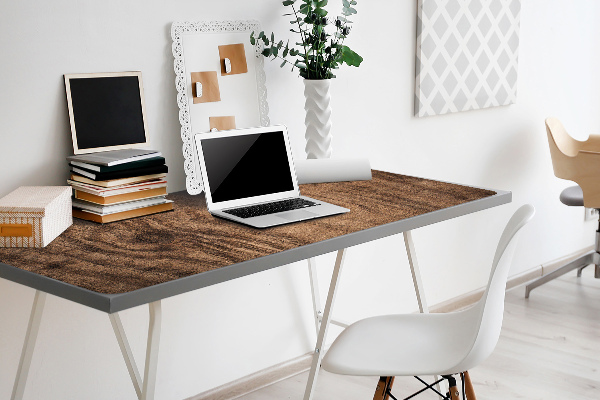 Large desk pad PVC protector Old wood