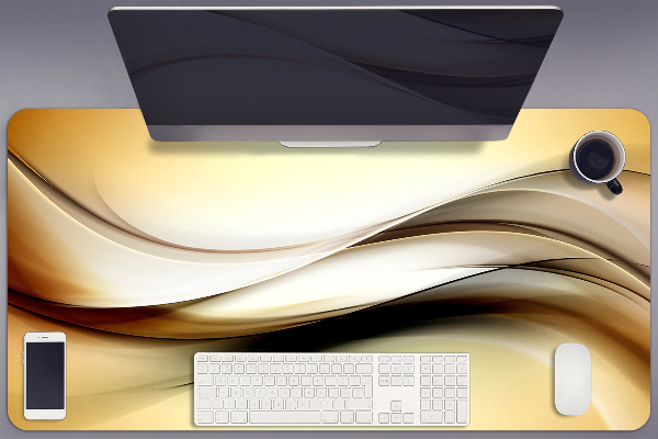 Full desk mat abstraction beige