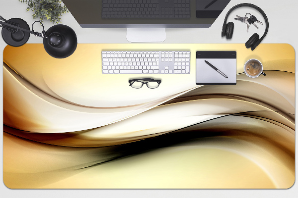 Full desk mat abstraction beige