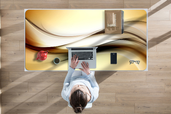 Full desk mat abstraction beige