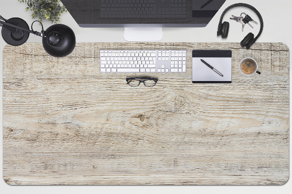 Large desk pad PVC protector Old wood