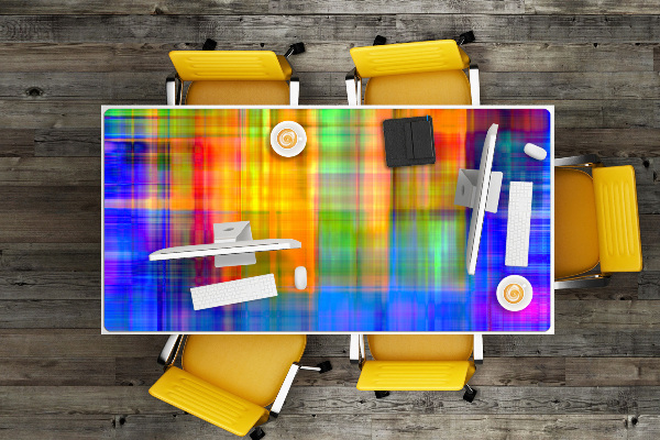 Full desk mat color grille