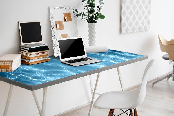 Desk mat blue lightning
