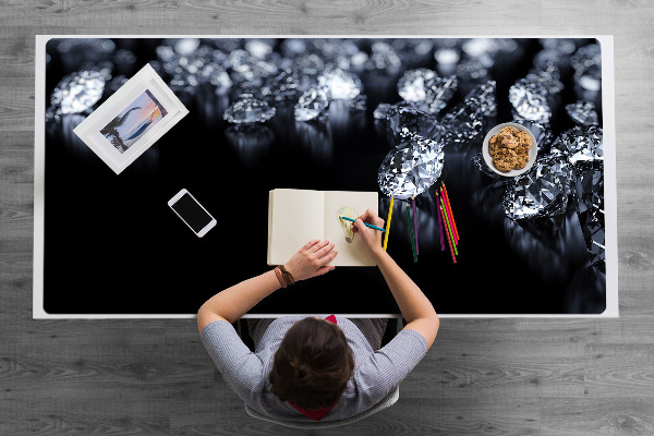 Large desk mat for children diamonds