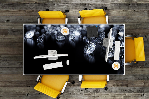 Large desk mat for children diamonds