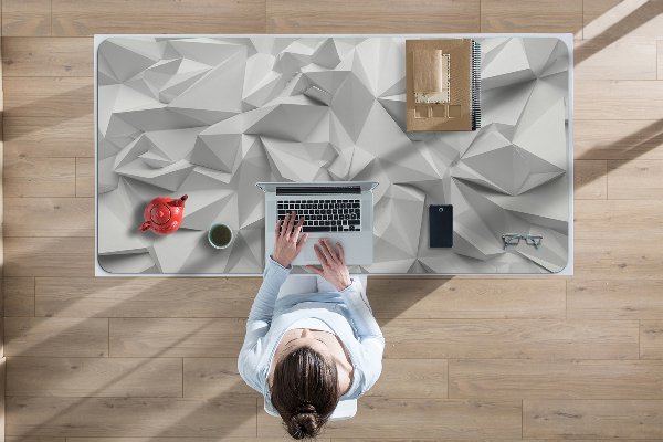 Full desk protector Abstraction White