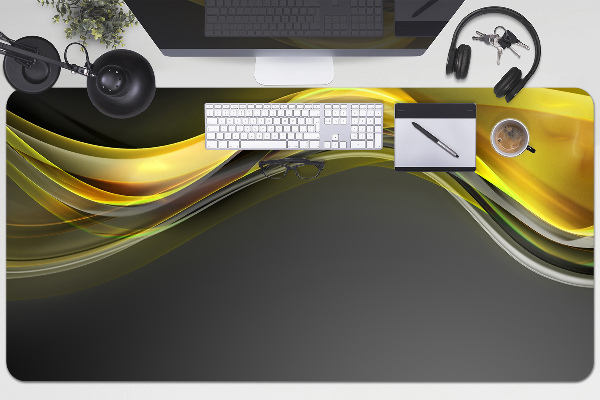 Full desk protector Abstraction yellow