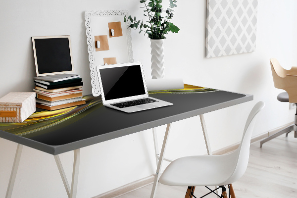 Full desk protector Abstraction yellow