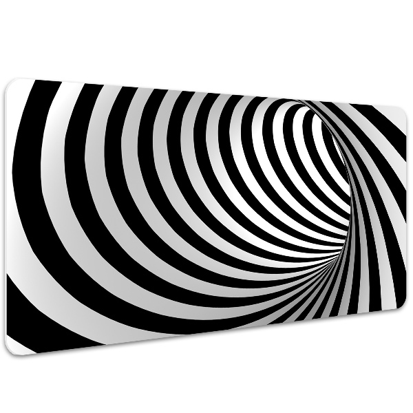 Full desk protector Black and white whirl
