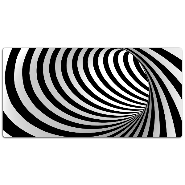 Full desk protector Black and white whirl