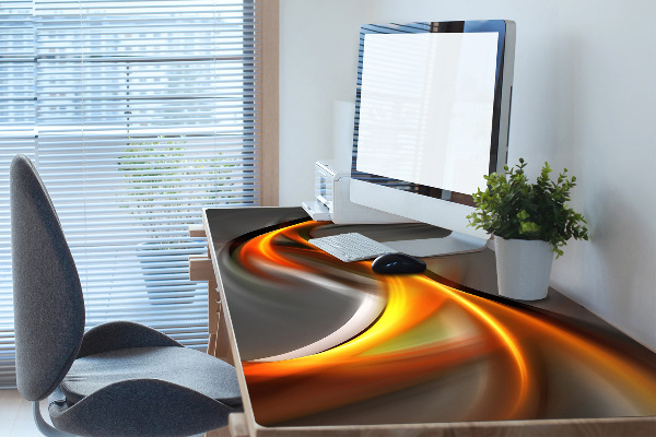 Full desk protector Abstraction orange