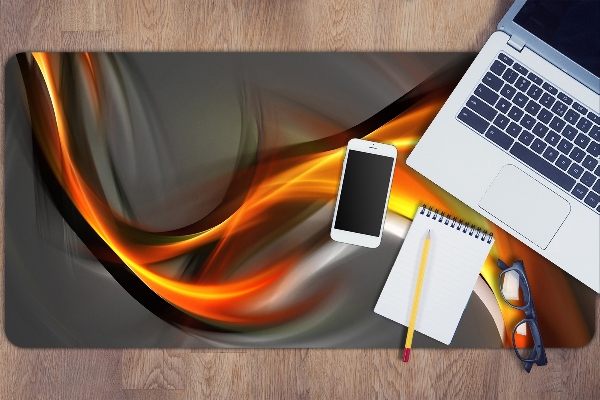 Full desk protector Abstraction orange