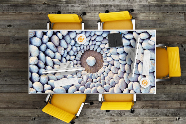 Large desk mat table protector The circle of stones