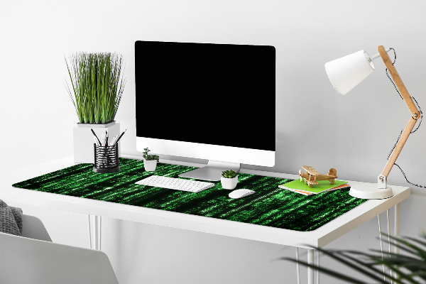 Large desk mat table protector green signs