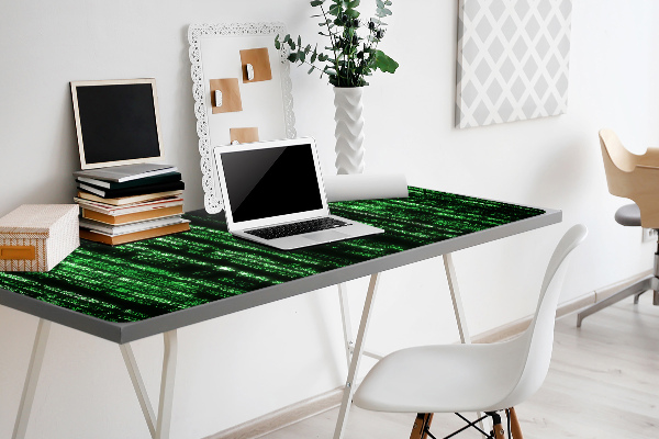 Large desk mat table protector green signs