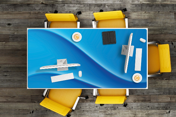 Full desk pad Abstraction blue