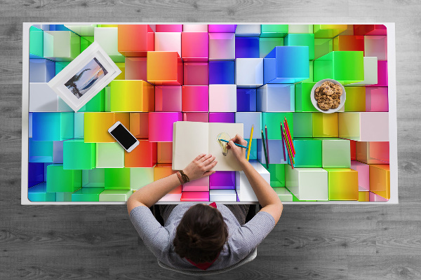 Desk mat Abstraction color
