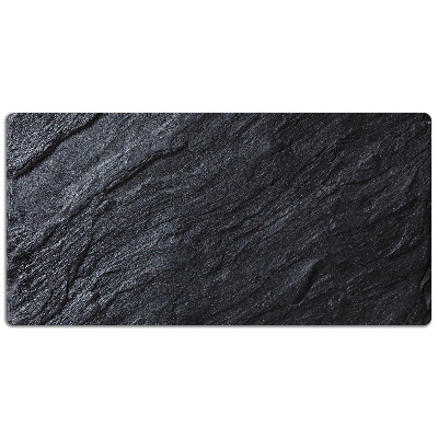 Large desk mat table protector black marble