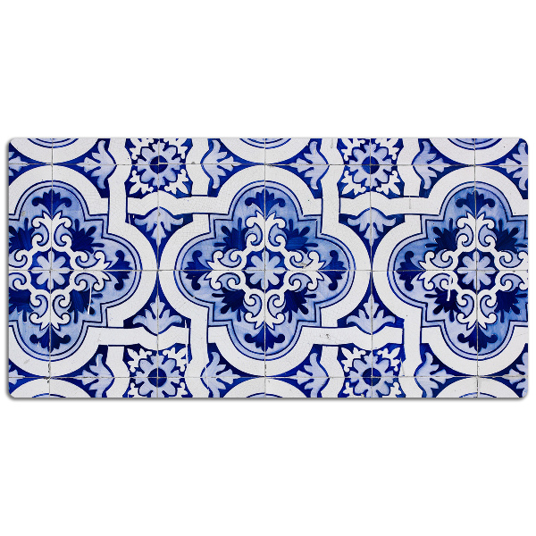 Desk mat blue tiles