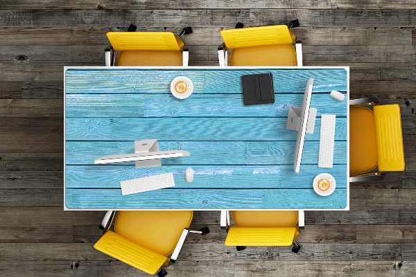 Full desk mat blue boards