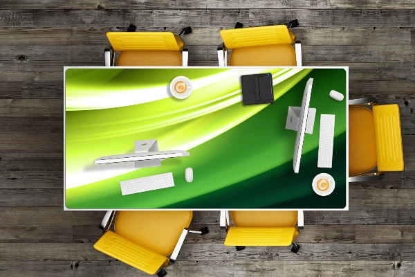 Desk mat Abstraction green