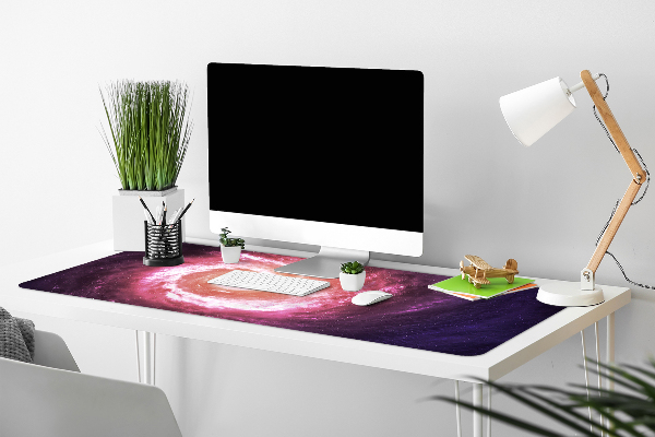 Large desk mat table protector Space vortex