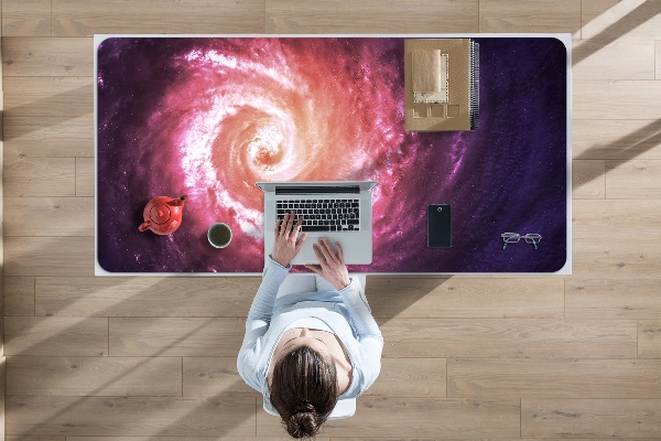 Large desk mat table protector Space vortex