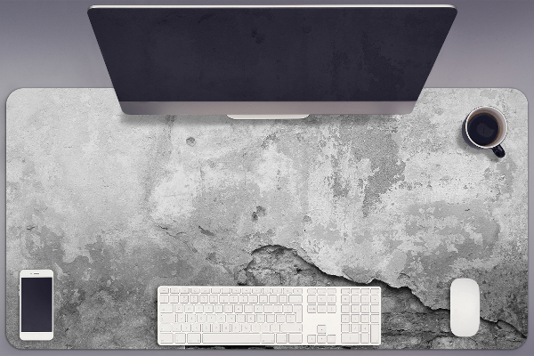 Large desk mat for children old stone wall