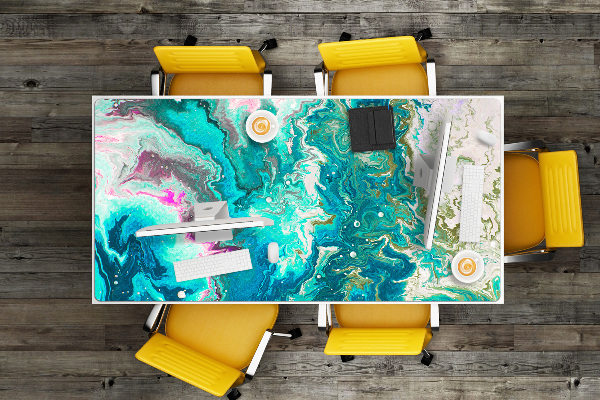Desk mat Abstraction green