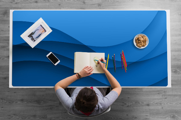 Full desk pad transition blue