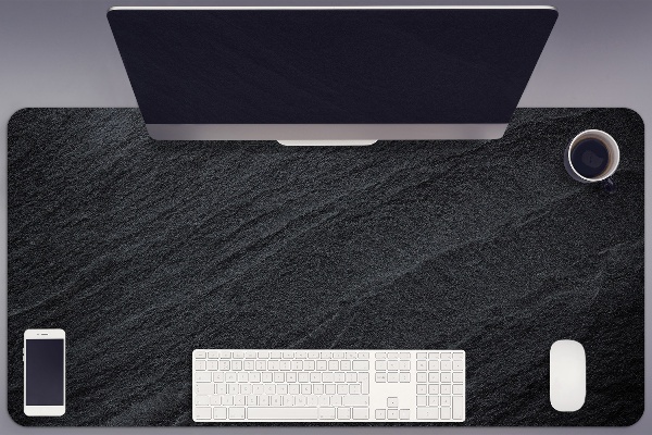Large desk mat table protector black sand