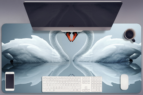 Large desk mat for children Swans