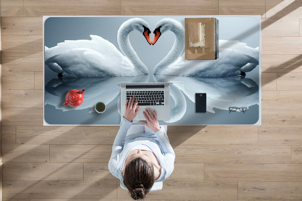 Large desk mat for children Swans