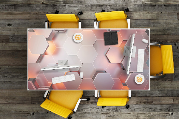 Full desk protector Abstraction hexes
